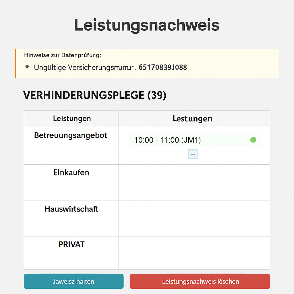 Leistungsnachweis digital