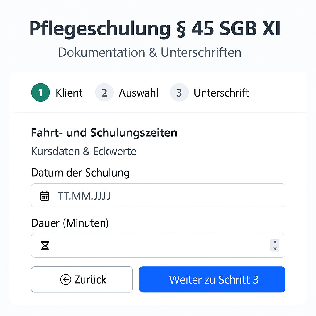 Pflegeschulung §45